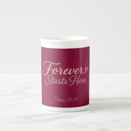 Personalized gift with the date the relationship benporslin mugg