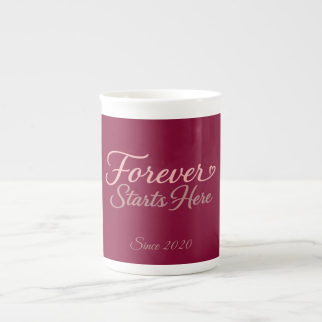 Personalized gift with the date the relationship  benporslin mugg (Framsidan)