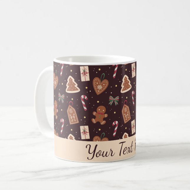 Personalized Gingerbread Christmas Mug Kaffemugg (Framsida vänster)