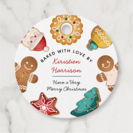 Personalized Gingerbread Cookies Baking Holiday Gåvor Etiketter