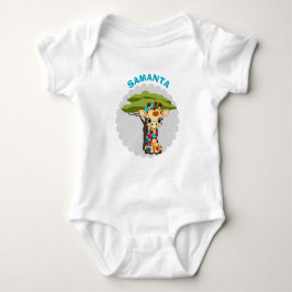 Personalized Giraffe Baby Bodysuit T Shirt