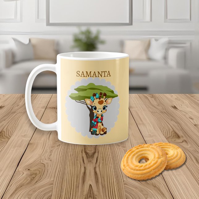 Personalized Giraffe in the Savanna Mug Kaffemugg (Skapare uppladdad)