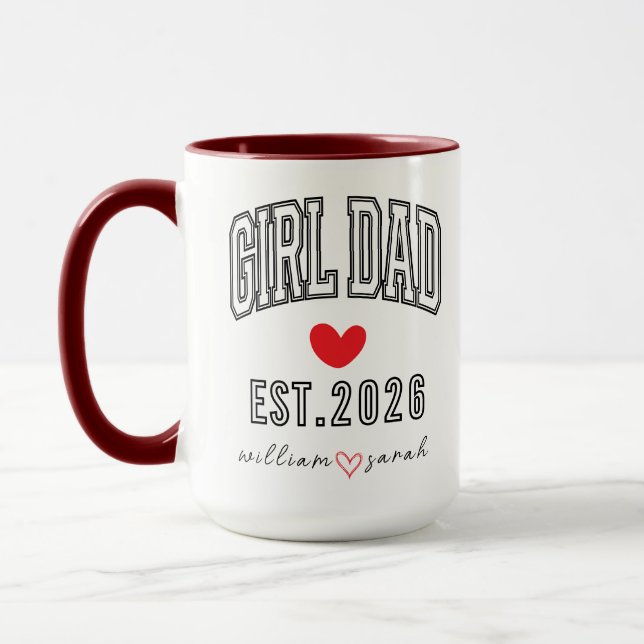 Personalized Girl Dad Father’s Day for Proud Girl Mugg (Vänster)