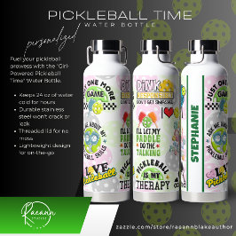 Personalized "Girl-Powered Pickleball Time"