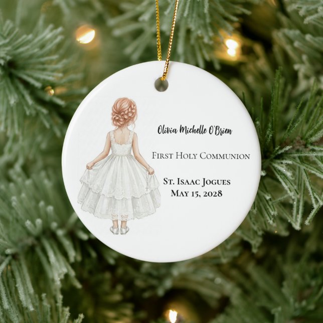 Personalized Girls First Holy Communion  Julgransprydnad Keramik (Träd)