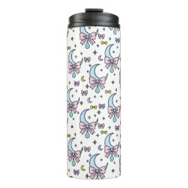 Personalized Girly Cute Bow Name Moons White