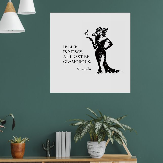 Personalized Glam Style Quote Design Poster (Vardagsrum 1)