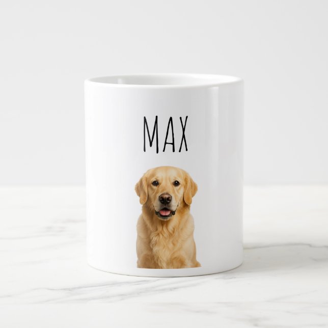 Personalized Golden Retriever Coffee Mug — "Max" N Jumbo Mugg (Framsidan)