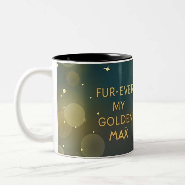 Personalized Golden Retriever Mom Mug Custom Dog Två-Tonad Mugg (Vänster)