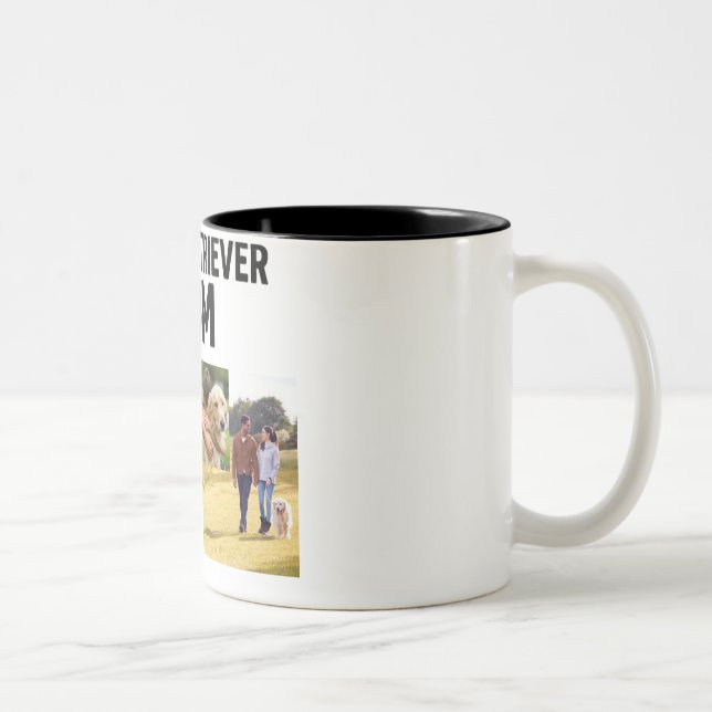 Personalized Golden Retriever Mom Mug - Custom Två-Tonad Mugg (Höger)