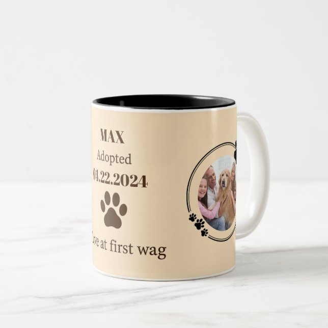 Personalized Golden Retriever Mom Mug Custom Två-Tonad Mugg (Framsida höger)