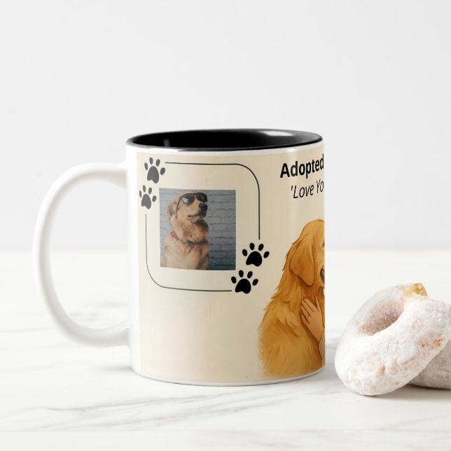 Personalized Golden Retriever Mom Mug – Custom Två-Tonad Mugg (Med munk)