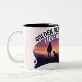 Personalized Golden Retriever Mom Mug - Custom Två-Tonad Mugg