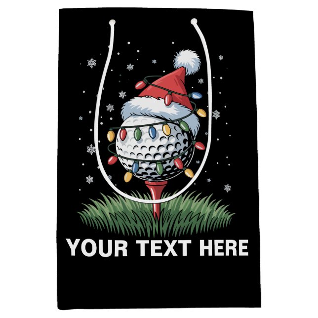 Personalized Golf Ball Christmas Tree Santa Hat  (Framsidan)