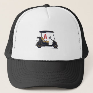 Personalized Golf Cart Monogram Trucker Hat Keps
