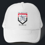 Personalized Golf Club Name Classic Trucker Hat Keps<br><div class="desc">the perfect blend of comfort, function, and laid-back attitude. Featuring a breathable mesh back, adjustable snap closure, and bold front design, this hat is made for everyday wear. Whether you're hitting the road, running errands, or hanging out outdoors, it adds the right touch of casual flair to any outfit. Great...</div>