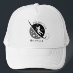 Personalized Golf Club Name Classic Trucker Hat Keps<br><div class="desc">the perfect blend of comfort, function, and laid-back attitude. Featuring a breathable mesh back, adjustable snap closure, and bold front design, this hat is made for everyday wear. Whether you're hitting the road, running errands, or hanging out outdoors, it adds the right touch of casual flair to any outfit. Great...</div>