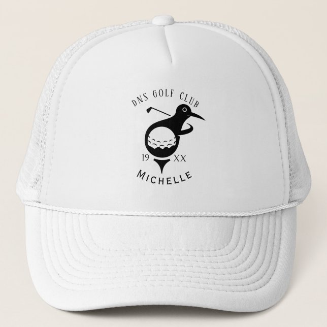 Personalized Golf Club Name Classic Trucker Hat Keps (Framsida)