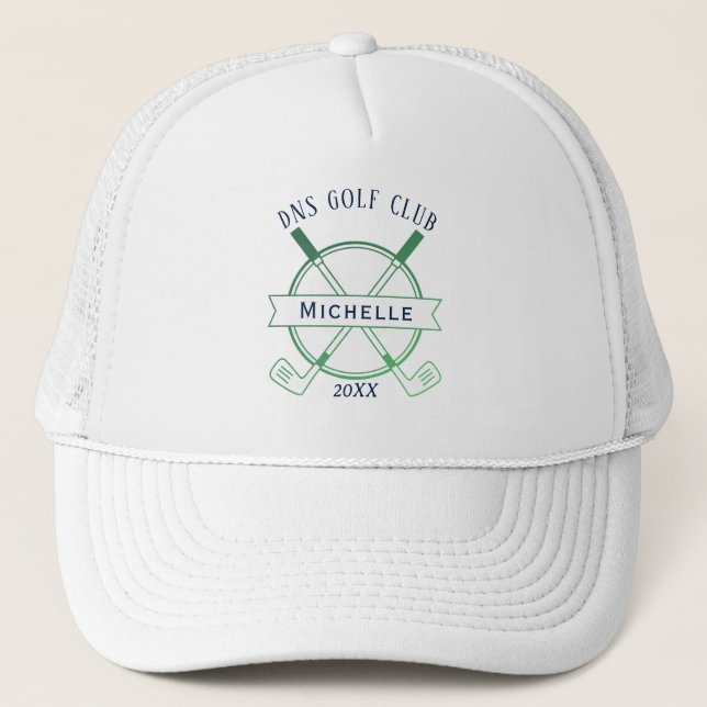 Personalized Golf Club Name Classic Trucker Hat Keps (Framsida)