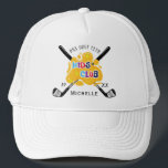 Personalized Golf Club Name Classic Trucker Hat Keps<br><div class="desc">the perfect blend of comfort, function, and laid-back attitude. Featuring a breathable mesh back, adjustable snap closure, and bold front design, this hat is made for everyday wear. Whether you're hitting the road, running errands, or hanging out outdoors, it adds the right touch of casual flair to any outfit. Great...</div>