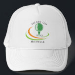 Personalized Golf Club Name Classic Trucker Hat Keps<br><div class="desc">the perfect blend of comfort, function, and laid-back attitude. Featuring a breathable mesh back, adjustable snap closure, and bold front design, this hat is made for everyday wear. Whether you're hitting the road, running errands, or hanging out outdoors, it adds the right touch of casual flair to any outfit. Great...</div>