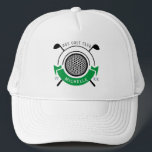 Personalized Golf Club Name Classic Trucker Hat Keps<br><div class="desc">the perfect blend of comfort, function, and laid-back attitude. Featuring a breathable mesh back, adjustable snap closure, and bold front design, this hat is made for everyday wear. Whether you're hitting the road, running errands, or hanging out outdoors, it adds the right touch of casual flair to any outfit. Great...</div>