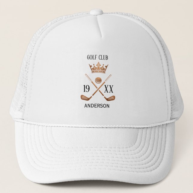 Personalized Golf Club Name Custom Trucker Hat  Keps (Framsida)