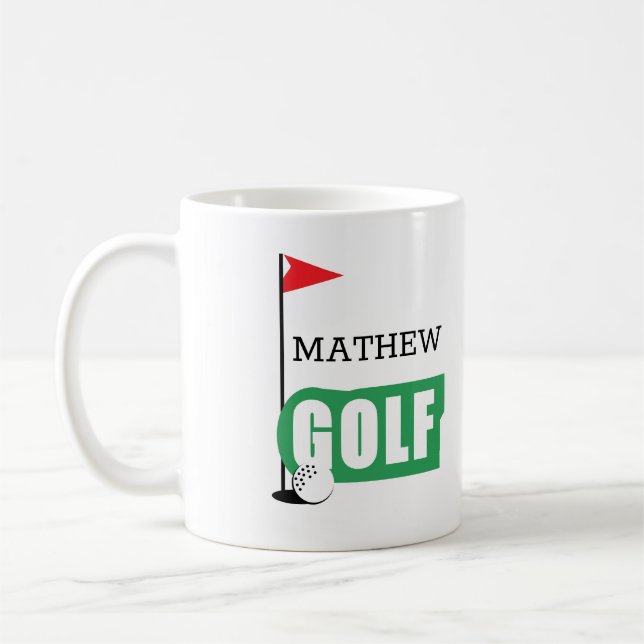 Personalized Golf Coffee Mug Kaffemugg (Vänster)
