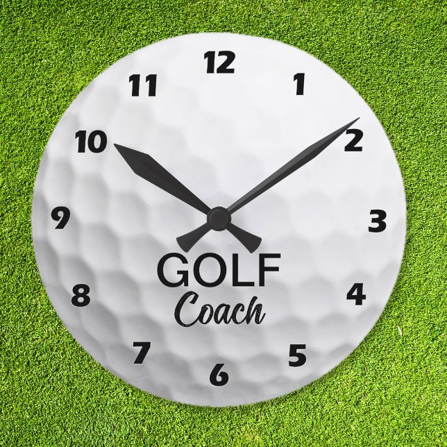 Personalized Golfing Coach Rund Klocka (Personalized Golfing Coach Round Clock)