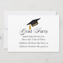 Personalized Grad Party, Name and Year Inbjudningar