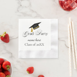 Personalized Grad Party, Name and Year Pappersservett