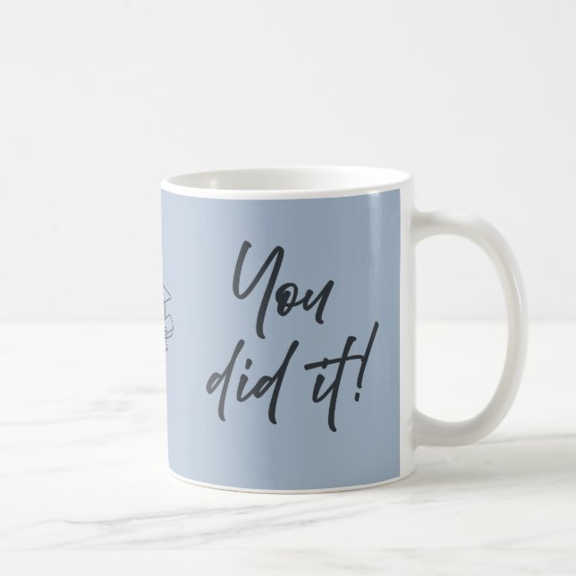 Personalized Graduate Mug – Elegant Script Style Kaffemugg (Höger)