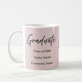 Personalized Graduate Mug – Elegant Script Style Kaffemugg