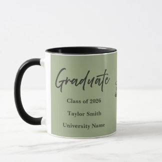 Personalized Graduate Mug – Elegant Script Style Mugg