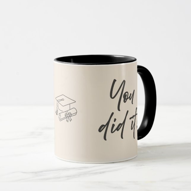 Personalized Graduate Mug – Elegant Script Style Mugg (Framsida höger)
