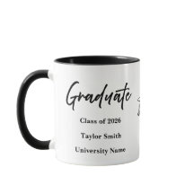 Personalized Graduate Mug – Elegant Script Style