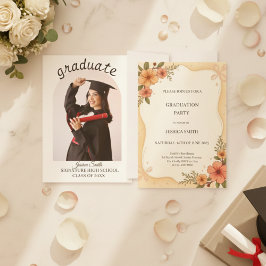 Personalized Graduation Announcement Photo Card Meddelande