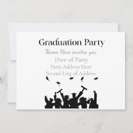 Personalized Graduation Custom Name and Class Year Inbjudningar