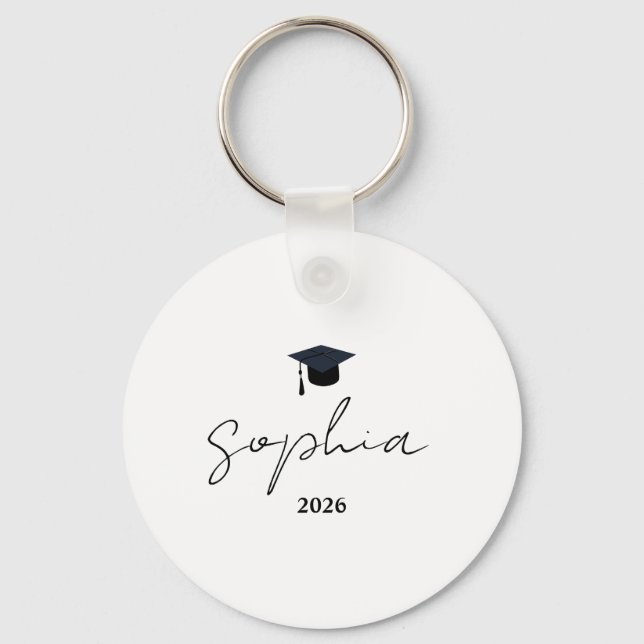 Personalized Graduation Gift, Custom key, Class Nyckelring (Framsida)