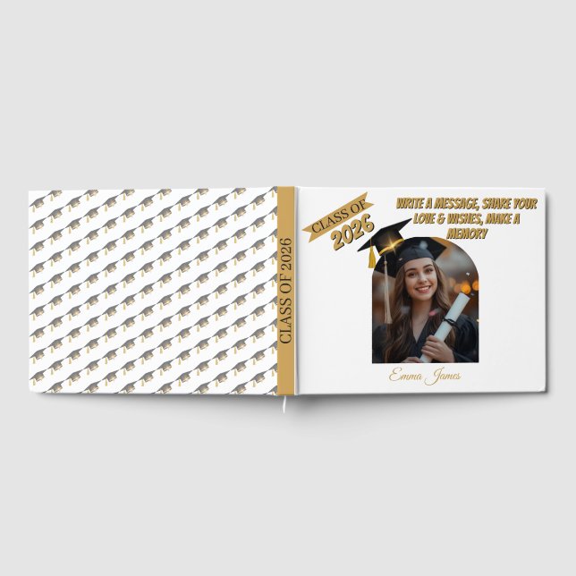 Personalized Graduation Guestbook & Wishes Book  Gästböcker (Full)