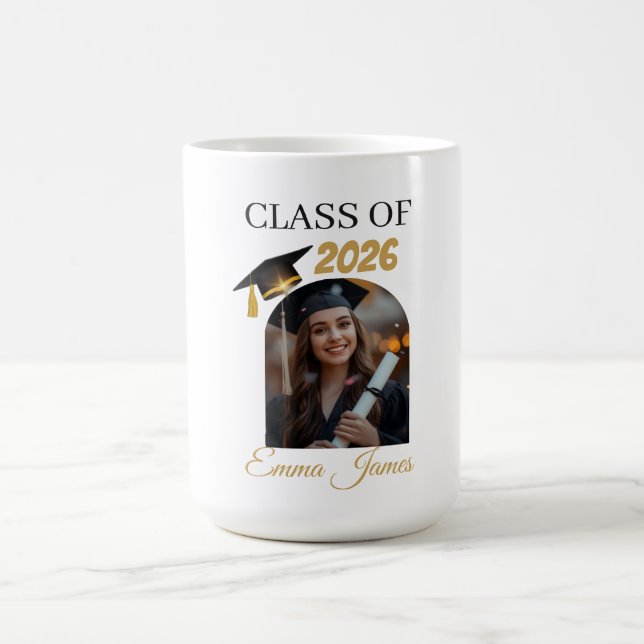 Personalized Graduation Mug – Class of 2026 Kaffemugg (Center)