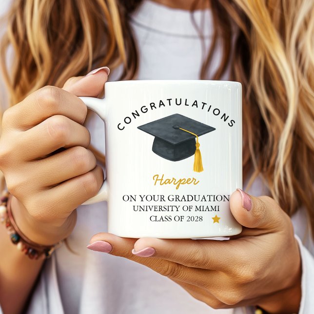 Personalized graduation mug, graduation gift kaffemugg (senior graduation coffee mug, college graduation mug gift, high school graduation mug for her or him)