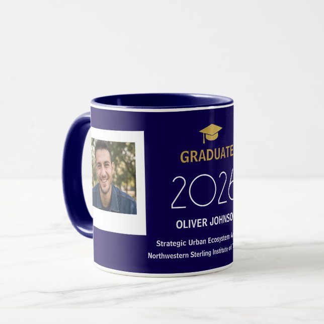 Personalized Graduation Mug with Text and Photos Mugg (Framsida vänster)