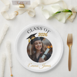Personalized Graduation Paper Plates Class of 2026