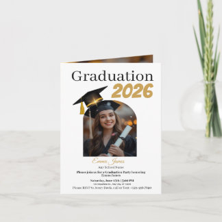 Personalized Graduation Party Photo Invitation Car Helgkort