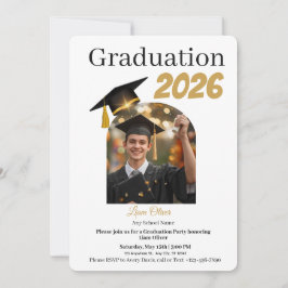 Personalized Graduation Party Photo Invitation Julkort
