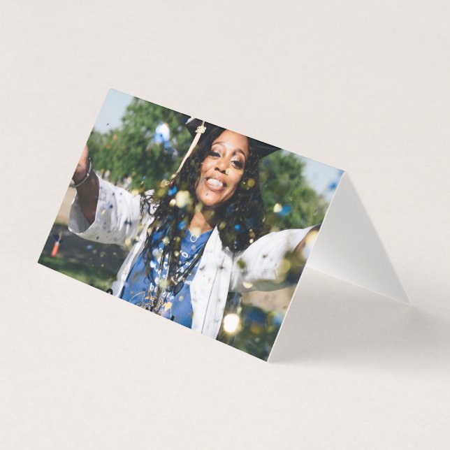 Personalized Graduation Photo and Name Kort (Framsida)