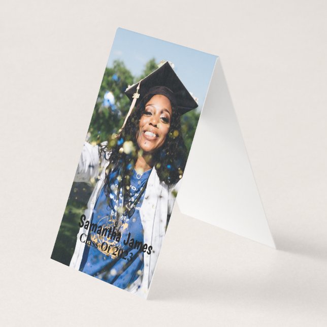 Personalized Graduation Photo and Name Kort (Framsida)
