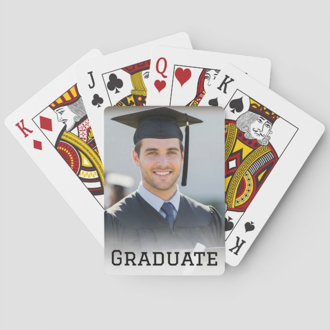 Personalized Graduation Photo Keepsake Memory Gift Casinokort (Baksidan)