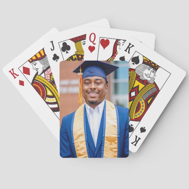 Personalized Graduation Photo Keepsake Memory Gift Casinokort (Baksidan)